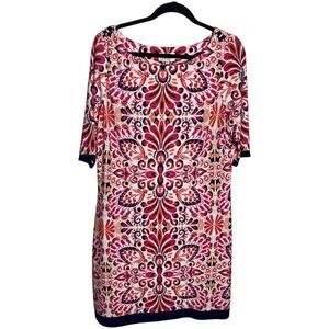 Eliza J Pink & Navy Shift Dress